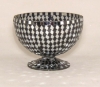 Picture of Black Mosaic Glass Bowl Black & Mirror Chips Set/2 | 6"Dx5.5"H | Item No. 21307 FREE SHIPPING