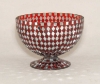 Picture of Red Mosaic Glass Bowl Red & Mirror Chips Set/2 | 6"Dx5.5"H | Item No. 22307