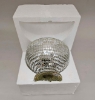 Picture of Silver Mosaic Glass Bowl Clear & Mirror Chips | 10"Dx7"H | Item No. 23305