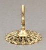 Picture of Brass Card Holder Fleur-de-lis on Round Filigree Base  Set/4  | 3.5"Dx3.25"H |  Item No. 99616