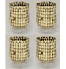 Picture of Peg Votive Candle Holder Mirror Mosaic Gold Set of 4  | 3"Dx4.25"H |  Item No.46264