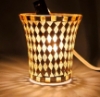 Picture of Votive Candle Holder Gold Mosaic Flare Top Set/4  | 3"Dx3.5"H | Item No. 46217