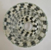 Picture of Nickle Plated on Brass Candle Holder & Mosaic Shade  | 4"Dx10.5"H |  Item No. K20601