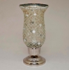 Picture of Nickle Plated on Brass Candle Holder & Mosaic Shade  | 5.5"Dx10.5"H |  Item No. K20604  