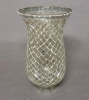 Picture of Nickle Plated on Brass Candle Holder & Mosaic Shade  | 5.5"Dx10.5"H |  Item No. K20604  