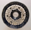 Picture of Nickle Plated on Brass Candle Holder & Mosaic Shade  | 5.5"Dx10.5"H |  Item No. K20603  