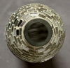 Picture of Nickle Plated on Brass Candle Holder & Mosaic Shade  | 5.5"Dx10.5"H |  Item No. K20606 