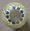 Picture of Nickle Plated on Brass Candle Holder & Mosaic Shade  | 4"Dx10.5"H |  Item No. K20608  