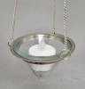 Picture of Hanging Votive Holder Clear Cone Glass on Silver Chain 3"Dx11"H  #20990  Set/6