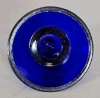 Picture of Hanging Votive Holder Blue Cone Glass on Silver Chain 3"Dx11"H   #20991 Set/4
