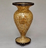 Picture of Gold Mosaic on Glass Vase Bronze Metal Base and RIM  | 6"Dx12"H |  Item No. K66133