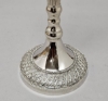 Picture of Candle Lamp Silver has Candle Holder,Bead Shade and Hurricane Glass  | 9"Dx20"H |  Item No. 99642