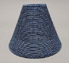 Picture of Candle Lamp Blue has Candle Holder, Bead Shade and Hurricane Glass  | 9"Dx20"H |  Item No. 99639