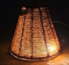 Picture of Candle Lamp Brown has Candle Holder, Glass Votive & Bead Shade | 5.5"Dx14.5"H |  Item No. 99649