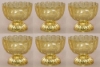 Picture of Gold Mercury Glass Bowl Dry Flower Arrangement Lotus Shape Set/6 | 3.5"Dx3"H | Item No. 16058