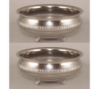 Picture of Compote Bowl Vase Nickel Plated Aluminum 3-Legs Ribbed Set/2 | 10.5"D x 4.5"H |  Item NO. 51384X  SOLD AS IS