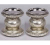 Picture of Silver  Candle Holder Mercury Glass for Pillar Candles Random Brown Spots Set/2 | 4"Dx6"H | Item No. 16063