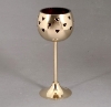 Picture of Set/4 Brass Votive Holder Heart Cutouts with Red Glass Liner | 3"Dx7.5"H | Item No. 90510