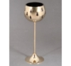 Picture of Set/4 Brass Votive Holder Tree Cutouts with Green Glass Liner | 3"Dx9"H | Item No. 90514