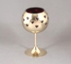 Picture of Set/4 Brass Votive Holder Heart Cutouts with Red Glass Liner | 4"Dx6"H | Item No. 90516