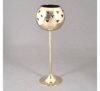 Picture of Set/4 Brass Votive Holder Heart Cutouts with Red Glass Liner | 4"Dx11"H | Item No. 90522