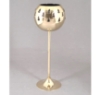 Picture of Set/4 Brass Votive Holder Tree Cutouts with Green Glass Liner | 4"Dx11"H | Item No. 90523