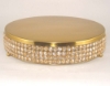 Picture of Cake Stand Gold Finish Metal 4-Rows of Honey Color Crystal Bead Border | 18"Dx4"H |  Item No. 16143 FREE SHIPPING