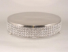 Picture of Cake Stand Nickel Finish Metal 4-Rows of Clear Crystal Bead Border | 16"Dx4"H |  Item No. 16162 FREE SHIPPING