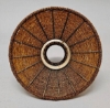 Picture of Brown Bead Lamp Shade Woven on Metal Wire Frame  Set/2  | 2.5"x5.5"x5"H |  Item No. 20321