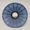 Picture of Blue Bead Lamp Shade Woven on Metal Wire Frame  Set/2  | 3"x9"x6"H |  Item No. 20316