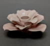 Picture of Set/4 Pink Ceramic Candle Holder Square shaped Flower with 12-Petals   | 4"Sq x 2.5"H |  Item No. 71012