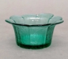 Picture of Set/6 Votive Candle Holder Green Glass Daisy   |4"Dx1.75"H|  Item No. 28404
