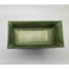 Picture of Green Patina on Brass Planter Rectangle Embossed Design 4-Legs  | 9"Wx16.5"Lx7.5"H |  Item No. K78116