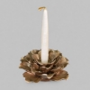 Picture of Floral Ceramic Candle Holders Light Brown Pewter Finish  set/7,  Item No. K71060 FREE SHIPPING