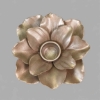 Picture of Floral Ceramic Candle Holders Light Brown Pewter Finish  set/7,  Item No. K71060 FREE SHIPPING