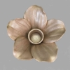 Picture of Floral Ceramic Candle Holders Light Brown Pewter Finish  set/7,  Item No. K71060 FREE SHIPPING