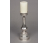 Picture of Silver Plated on Brass Candle Holder for Pillar Candles  | 6.5"Dx17"H |  Item No. K85301