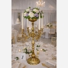 Picture of  Candelabra Antique Gold on Brass 4 Light & Bowl 16.5"W x 38"H  Item No. K37666  FREE SHIPPING