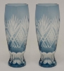 Picture of Light Blue Bud Vase Cut Glass Wedding Decoration Wine Flute Set/2  | 2.25"Dx6.5"H | Item No. 20669